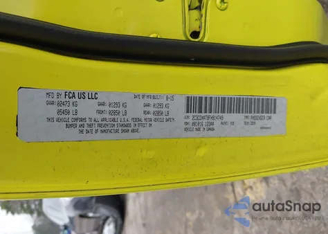 2015 Dodge Charger Police z USA, uszkodzony, nr VIN 2C3CDXAT8FH914749